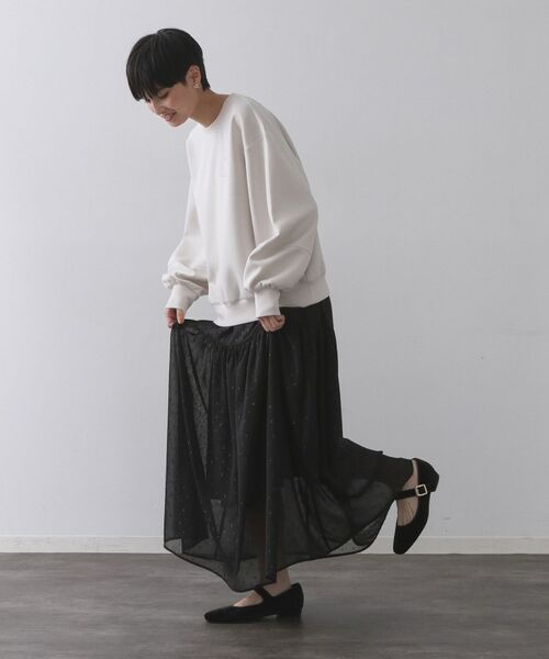 OPAQUE.CLIP / オペーク ドット クリップ カットソー | ワンポイント刺繍ダンボールトップス【UVケア/洗濯機洗い可】 | 詳細3