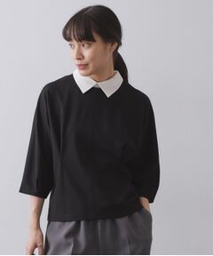 OPAQUE.CLIP / オペーク ドット クリップ カットソー | 襟付きドルマントップス【洗濯機OK】