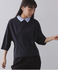 OPAQUE.CLIP / オペーク ドット クリップ カットソー | 襟付きドルマントップス【洗濯機OK】