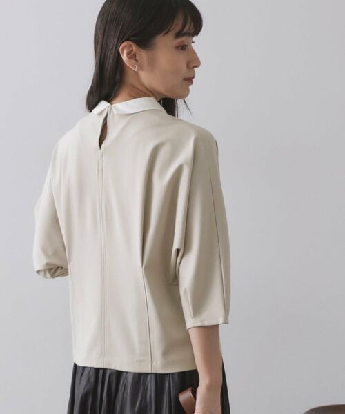 OPAQUE.CLIP / オペーク ドット クリップ カットソー | 襟付きドルマントップス【洗濯機OK】 | 詳細11