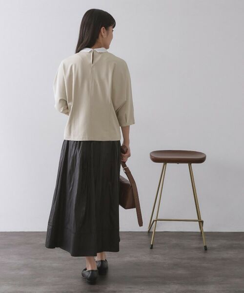 OPAQUE.CLIP / オペーク ドット クリップ カットソー | 襟付きドルマントップス【洗濯機OK】 | 詳細13
