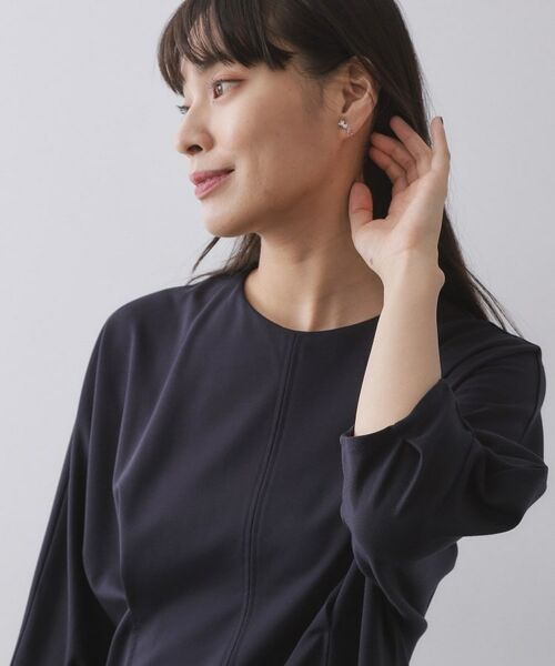 OPAQUE.CLIP / オペーク ドット クリップ カットソー | 襟付きドルマントップス【洗濯機OK】 | 詳細15