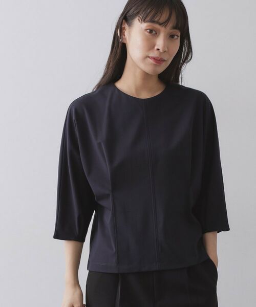 OPAQUE.CLIP / オペーク ドット クリップ カットソー | 襟付きドルマントップス【洗濯機OK】 | 詳細16