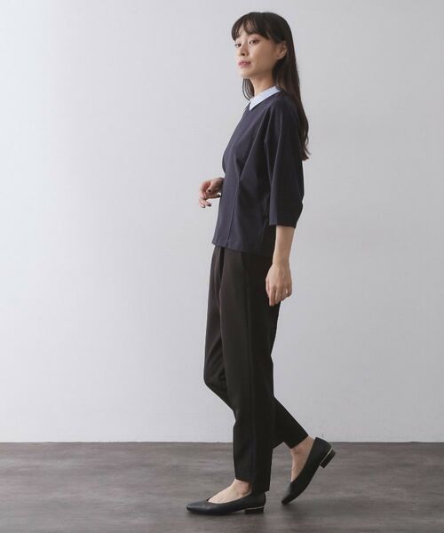 OPAQUE.CLIP / オペーク ドット クリップ カットソー | 襟付きドルマントップス【洗濯機OK】 | 詳細20