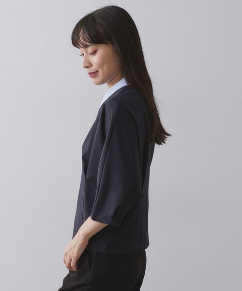 OPAQUE.CLIP / オペーク ドット クリップ カットソー | 襟付きドルマントップス【洗濯機OK】 | 詳細23