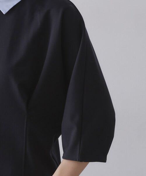 OPAQUE.CLIP / オペーク ドット クリップ カットソー | 襟付きドルマントップス【洗濯機OK】 | 詳細27