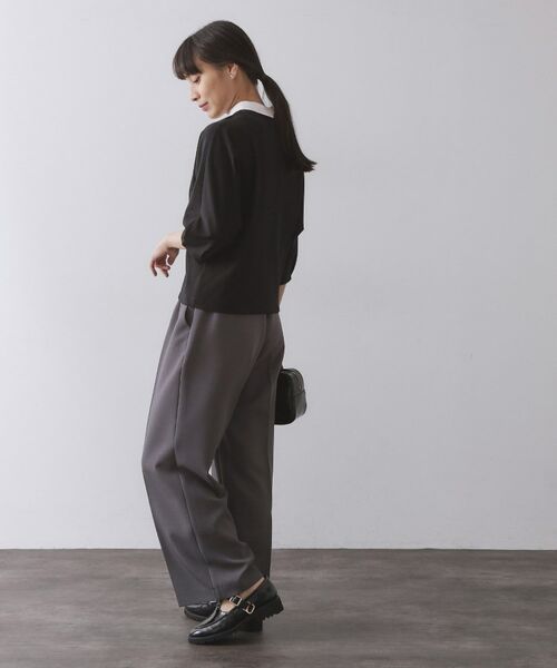 OPAQUE.CLIP / オペーク ドット クリップ カットソー | 襟付きドルマントップス【洗濯機OK】 | 詳細5