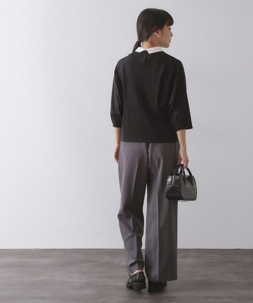 OPAQUE.CLIP / オペーク ドット クリップ カットソー | 襟付きドルマントップス【洗濯機OK】 | 詳細6