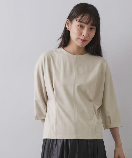 OPAQUE.CLIP / オペーク ドット クリップ カットソー | 襟付きドルマントップス【洗濯機OK】 | 詳細9