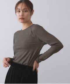 OPAQUE.CLIP / オペーク ドット クリップ カットソー | シアーラウンドネックカットソー【洗濯機洗い可】