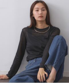 OPAQUE.CLIP / オペーク ドット クリップ カットソー | シアーラウンドネックカットソー【洗濯機洗い可】