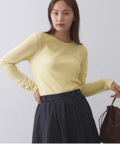 OPAQUE.CLIP / オペーク ドット クリップ カットソー | シアーラウンドネックカットソー【洗濯機洗い可】