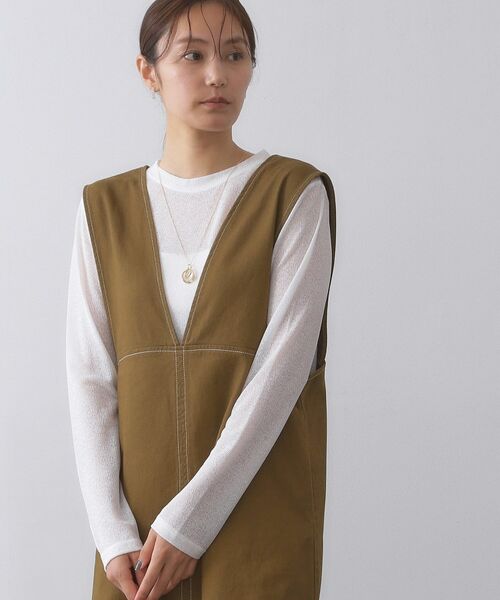 OPAQUE.CLIP / オペーク ドット クリップ カットソー | シアーラウンドネックカットソー【洗濯機洗い可】 | 詳細1