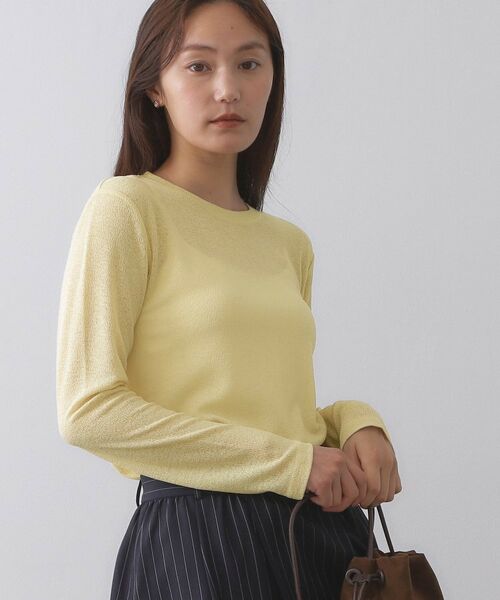 OPAQUE.CLIP / オペーク ドット クリップ カットソー | シアーラウンドネックカットソー【洗濯機洗い可】 | 詳細13