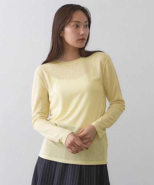 OPAQUE.CLIP / オペーク ドット クリップ カットソー | シアーラウンドネックカットソー【洗濯機洗い可】 | 詳細17