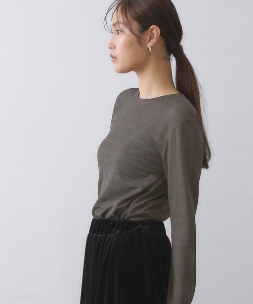 OPAQUE.CLIP / オペーク ドット クリップ カットソー | シアーラウンドネックカットソー【洗濯機洗い可】 | 詳細5