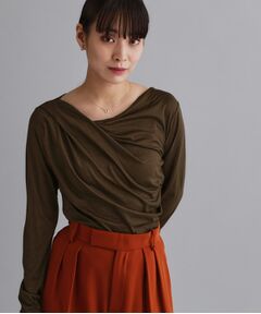 OPAQUE.CLIP / オペーク ドット クリップ カットソー | 【es】アシメドレープカットソー【洗濯機OK】