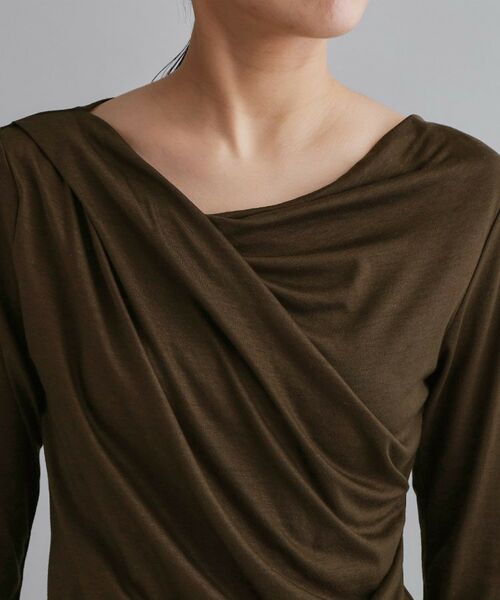 OPAQUE.CLIP / オペーク ドット クリップ カットソー | 【es】アシメドレープカットソー【洗濯機OK】 | 詳細12