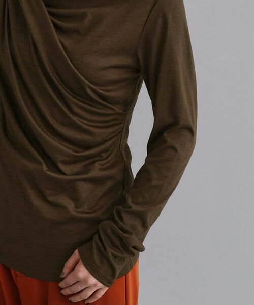 OPAQUE.CLIP / オペーク ドット クリップ カットソー | 【es】アシメドレープカットソー【洗濯機OK】 | 詳細13