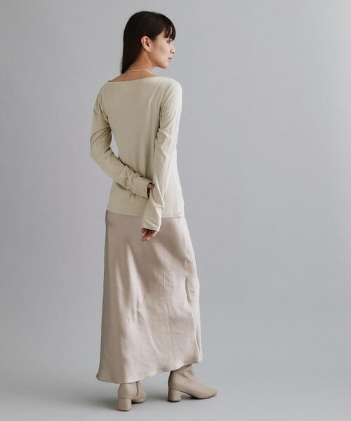 OPAQUE.CLIP / オペーク ドット クリップ カットソー | 【es】アシメドレープカットソー【洗濯機OK】 | 詳細3