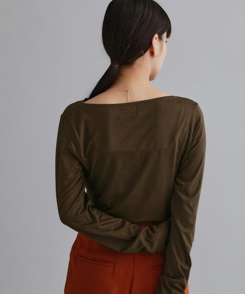 OPAQUE.CLIP / オペーク ドット クリップ カットソー | 【es】アシメドレープカットソー【洗濯機OK】 | 詳細6