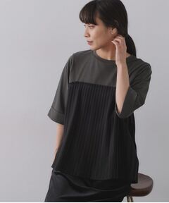 OPAQUE.CLIP / オペーク ドット クリップ カットソー | プリーツドッキングカットソー【洗濯機OK】