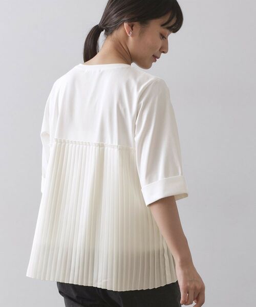 OPAQUE.CLIP / オペーク ドット クリップ カットソー | プリーツドッキングカットソー【洗濯機OK】 | 詳細1