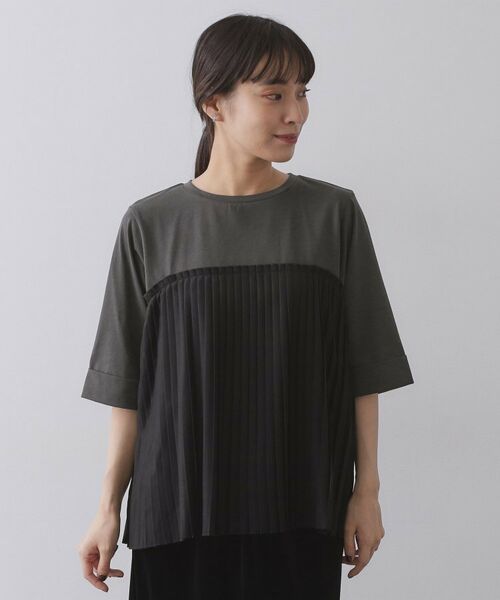 OPAQUE.CLIP / オペーク ドット クリップ カットソー | プリーツドッキングカットソー【洗濯機OK】 | 詳細13