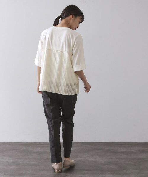 OPAQUE.CLIP / オペーク ドット クリップ カットソー | プリーツドッキングカットソー【洗濯機OK】 | 詳細3