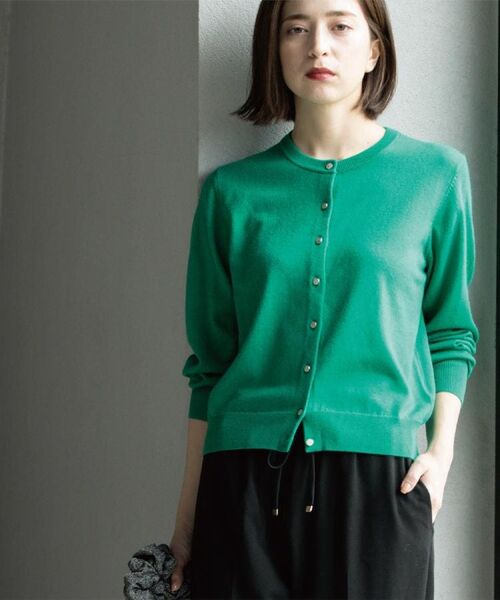 OPAQUE.CLIP / オペーク ドット クリップ カーディガン・ボレロ | クルーニットカーディガン/エクストラファインメリノウール【THEシリーズ/洗濯機OK】《6col/S~LL》 | 詳細11