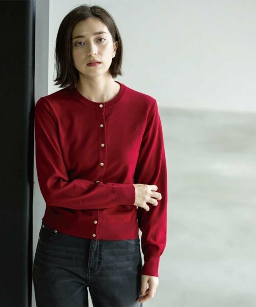 OPAQUE.CLIP / オペーク ドット クリップ カーディガン・ボレロ | クルーニットカーディガン/エクストラファインメリノウール【THEシリーズ/洗濯機OK】《6col/S~LL》 | 詳細17