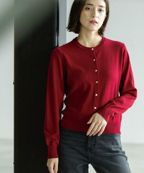 OPAQUE.CLIP / オペーク ドット クリップ カーディガン・ボレロ | クルーニットカーディガン/エクストラファインメリノウール【THEシリーズ/洗濯機OK】《6col/S~LL》 | 詳細19