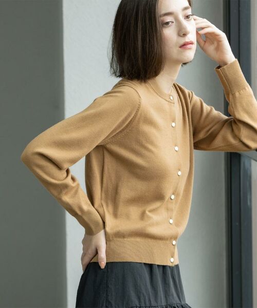 OPAQUE.CLIP / オペーク ドット クリップ カーディガン・ボレロ | クルーニットカーディガン/エクストラファインメリノウール【THEシリーズ/洗濯機OK】《6col/S~LL》 | 詳細22