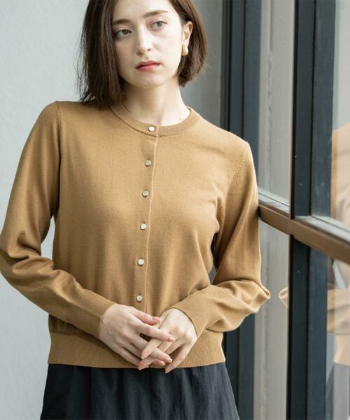 OPAQUE.CLIP / オペーク ドット クリップ カーディガン・ボレロ | クルーニットカーディガン/エクストラファインメリノウール【THEシリーズ/洗濯機OK】《6col/S~LL》 | 詳細23
