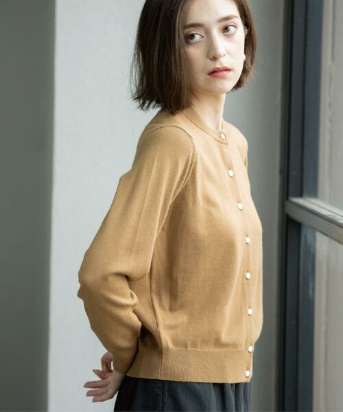 OPAQUE.CLIP / オペーク ドット クリップ カーディガン・ボレロ | クルーニットカーディガン/エクストラファインメリノウール【THEシリーズ/洗濯機OK】《6col/S~LL》 | 詳細24