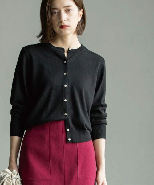 OPAQUE.CLIP / オペーク ドット クリップ カーディガン・ボレロ | クルーニットカーディガン/エクストラファインメリノウール【THEシリーズ/洗濯機OK】《6col/S~LL》 | 詳細6