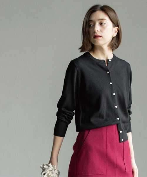 OPAQUE.CLIP / オペーク ドット クリップ カーディガン・ボレロ | クルーニットカーディガン/エクストラファインメリノウール【THEシリーズ/洗濯機OK】《6col/S~LL》 | 詳細8