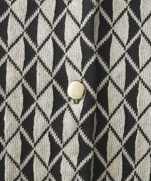 OPAQUE.CLIP / オペーク ドット クリップ カーディガン・ボレロ | 幾何学柄ジャカードニットカーディガン【洗濯機洗い可／抗ピル】 | 詳細15