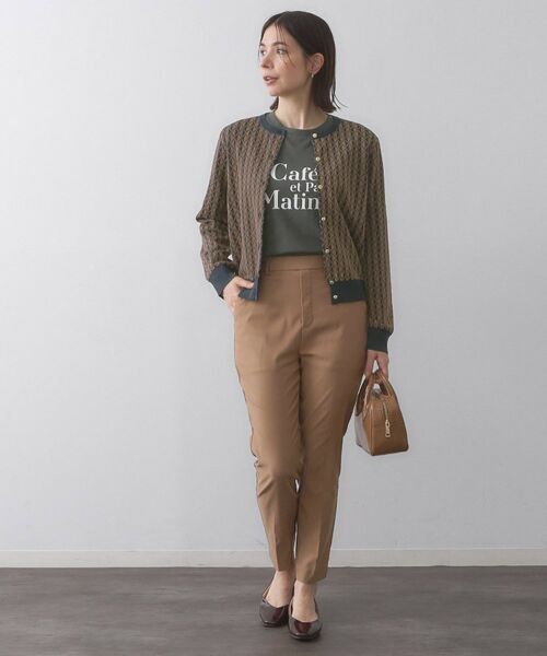 OPAQUE.CLIP / オペーク ドット クリップ カーディガン・ボレロ | 幾何学柄ジャカードニットカーディガン【洗濯機洗い可／抗ピル】 | 詳細2