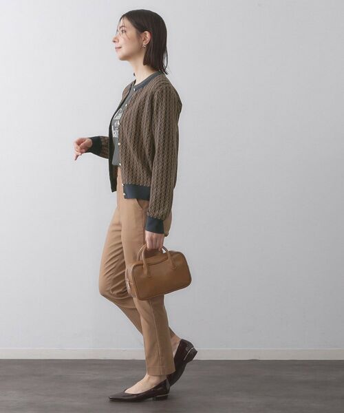 OPAQUE.CLIP / オペーク ドット クリップ カーディガン・ボレロ | 幾何学柄ジャカードニットカーディガン【洗濯機洗い可／抗ピル】 | 詳細3