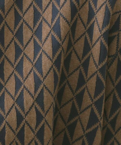 OPAQUE.CLIP / オペーク ドット クリップ カーディガン・ボレロ | 幾何学柄ジャカードニットカーディガン【洗濯機洗い可／抗ピル】 | 詳細4