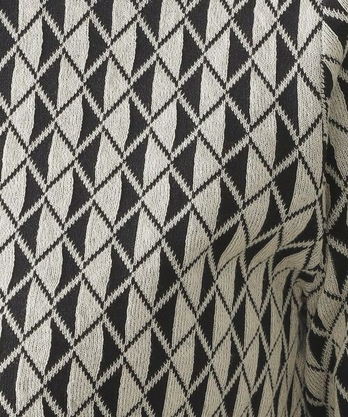 OPAQUE.CLIP / オペーク ドット クリップ カーディガン・ボレロ | 幾何学柄ジャカードニットカーディガン【洗濯機洗い可／抗ピル】 | 詳細8