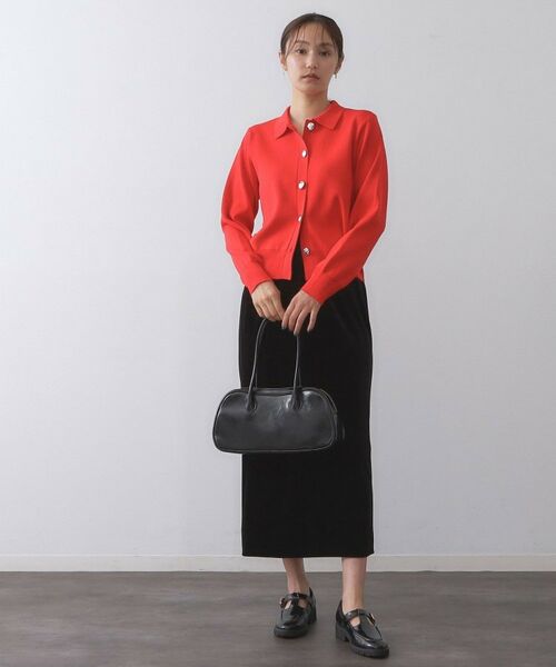 OPAQUE.CLIP / オペーク ドット クリップ カーディガン・ボレロ | 衿付き変形ボタンニットカーディガン【洗濯機OK/抗ピル】 | 詳細10