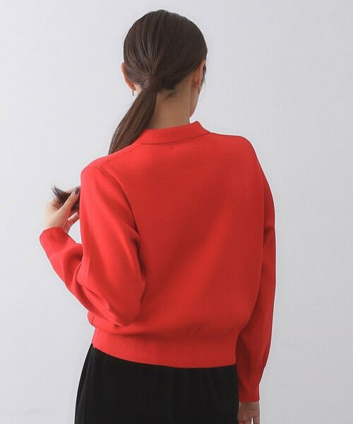 OPAQUE.CLIP / オペーク ドット クリップ カーディガン・ボレロ | 衿付き変形ボタンニットカーディガン【洗濯機OK/抗ピル】 | 詳細15