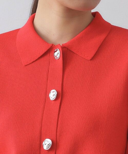 OPAQUE.CLIP / オペーク ドット クリップ カーディガン・ボレロ | 衿付き変形ボタンニットカーディガン【洗濯機OK/抗ピル】 | 詳細16