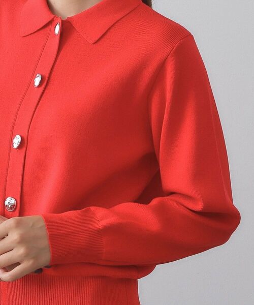 OPAQUE.CLIP / オペーク ドット クリップ カーディガン・ボレロ | 衿付き変形ボタンニットカーディガン【洗濯機OK/抗ピル】 | 詳細17