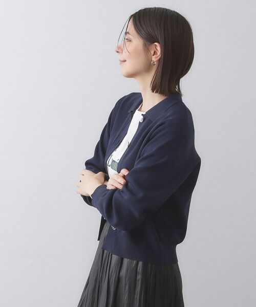 OPAQUE.CLIP / オペーク ドット クリップ カーディガン・ボレロ | 衿付き変形ボタンニットカーディガン【洗濯機OK/抗ピル】 | 詳細5