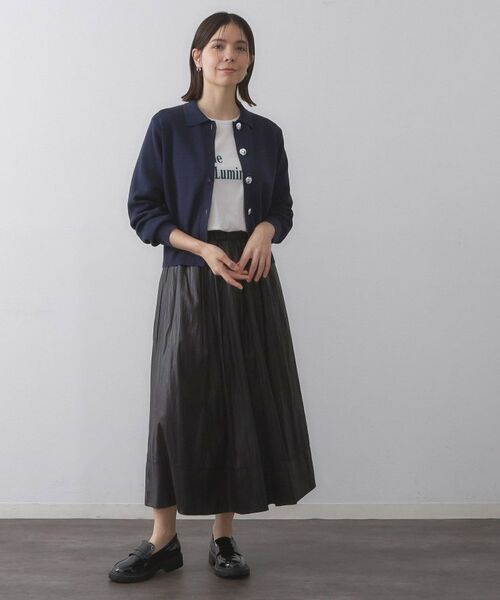 OPAQUE.CLIP / オペーク ドット クリップ カーディガン・ボレロ | 衿付き変形ボタンニットカーディガン【洗濯機OK/抗ピル】 | 詳細6