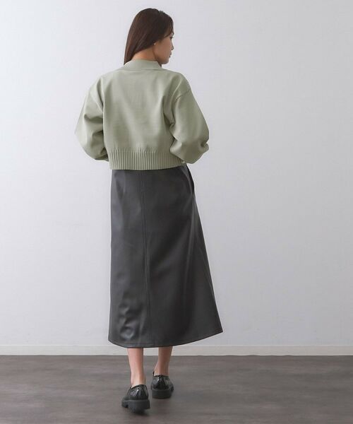 OPAQUE.CLIP / オペーク ドット クリップ カーディガン・ボレロ | 襟付きZIPアップニットカーディガン【洗濯機洗い可/抗ピル】 | 詳細11