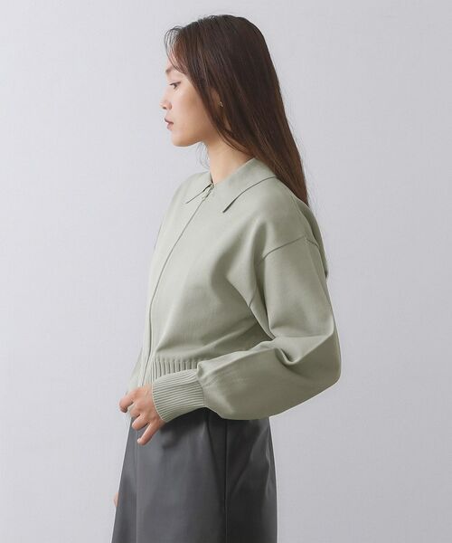 OPAQUE.CLIP / オペーク ドット クリップ カーディガン・ボレロ | 襟付きZIPアップニットカーディガン【洗濯機洗い可/抗ピル】 | 詳細14